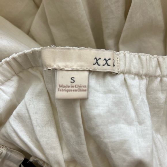 XXI Ivory and Black Floral Appliqué Sundress Small - Picture 7 of 7